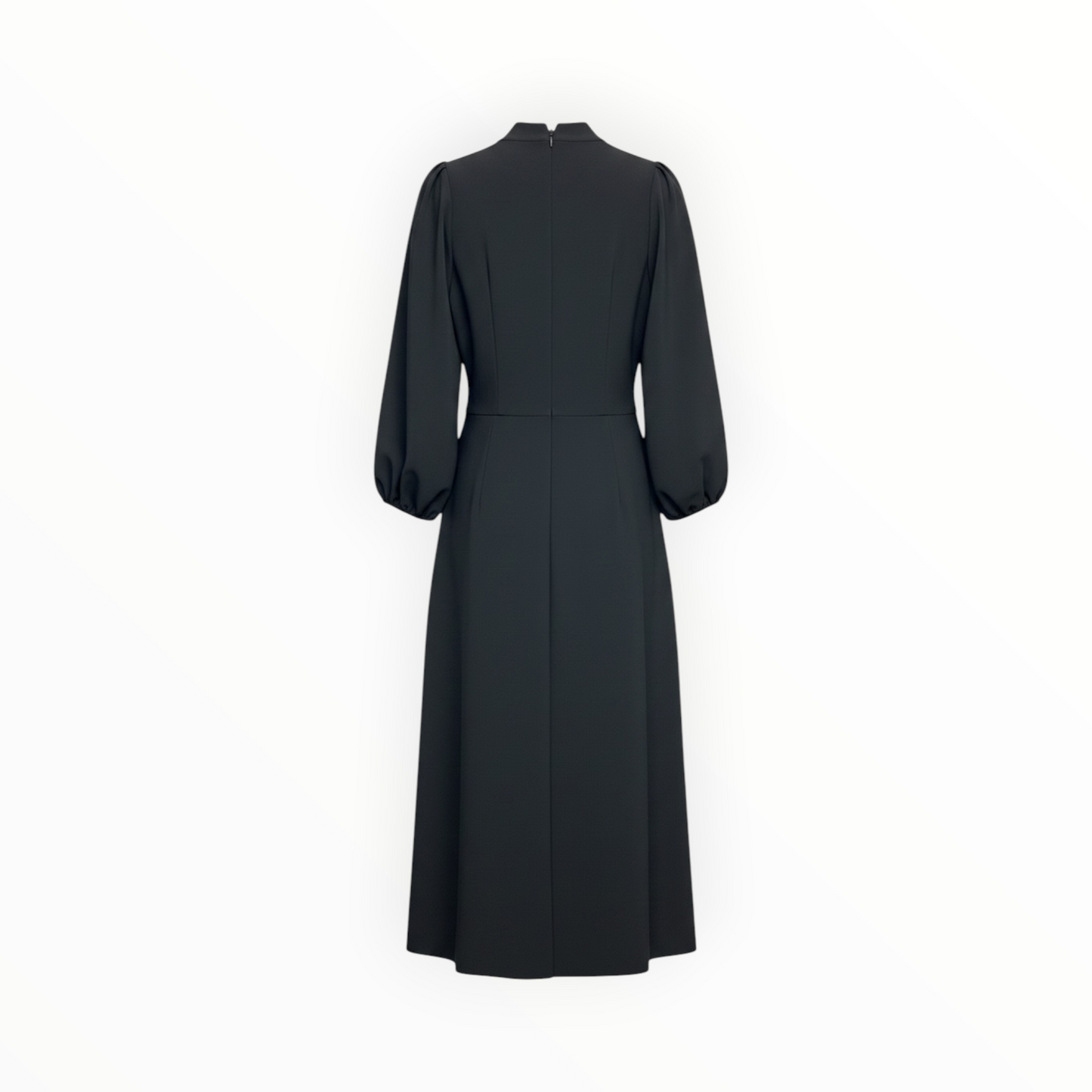 Draped Balloon Sleeve Midi Dress size 50