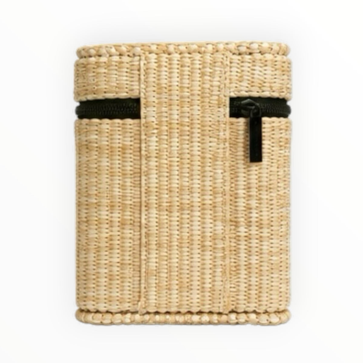 Les Beiges Woven Straw Beauty Case