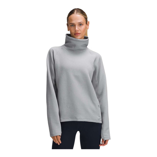Waffle-Knit Funnel-Neck Long-Sleeve Shirt size 6
