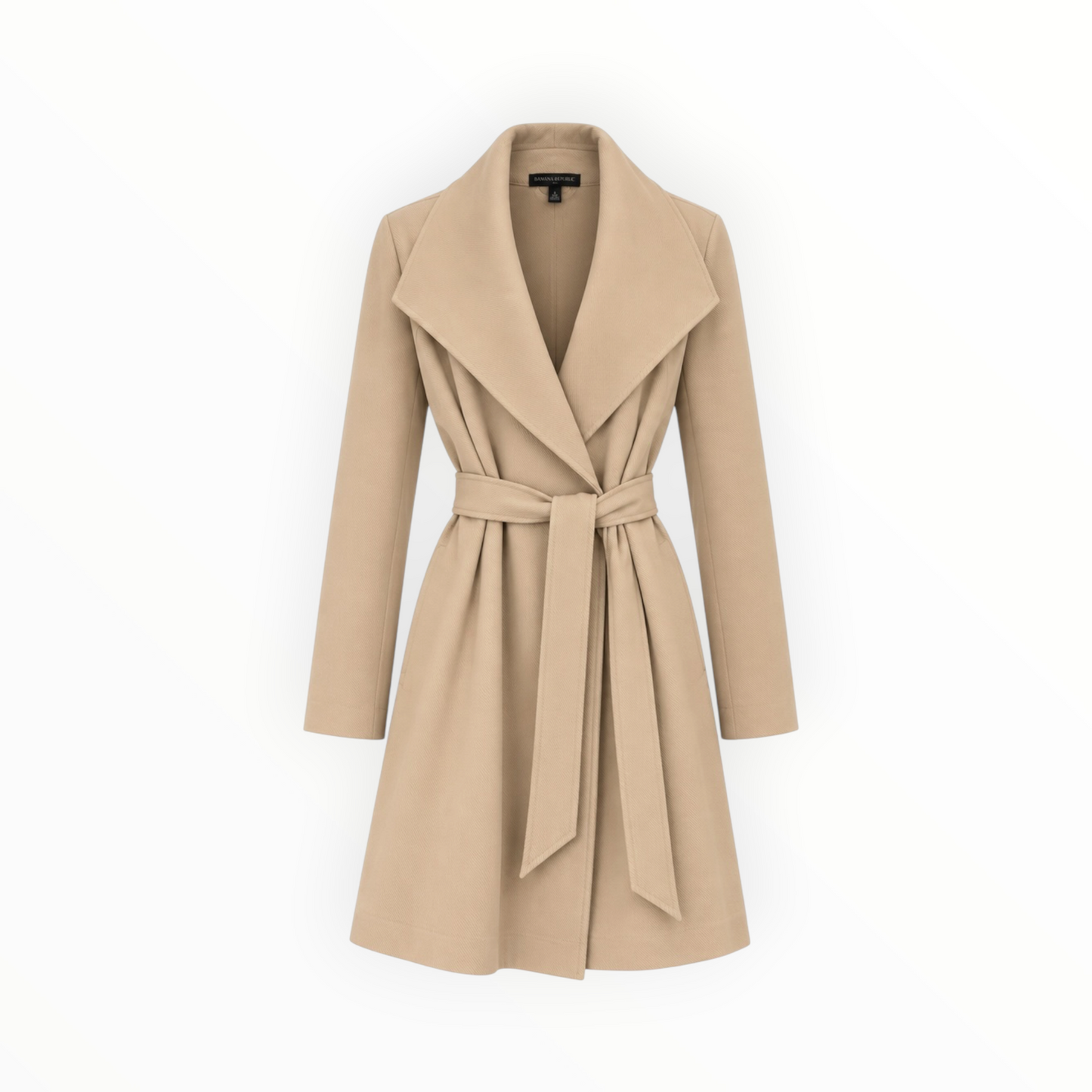 Ribbed Belted Coat size L