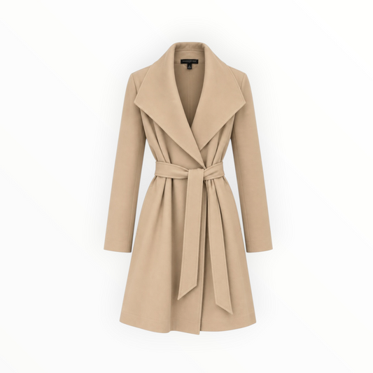 Ribbed Belted Coat size L