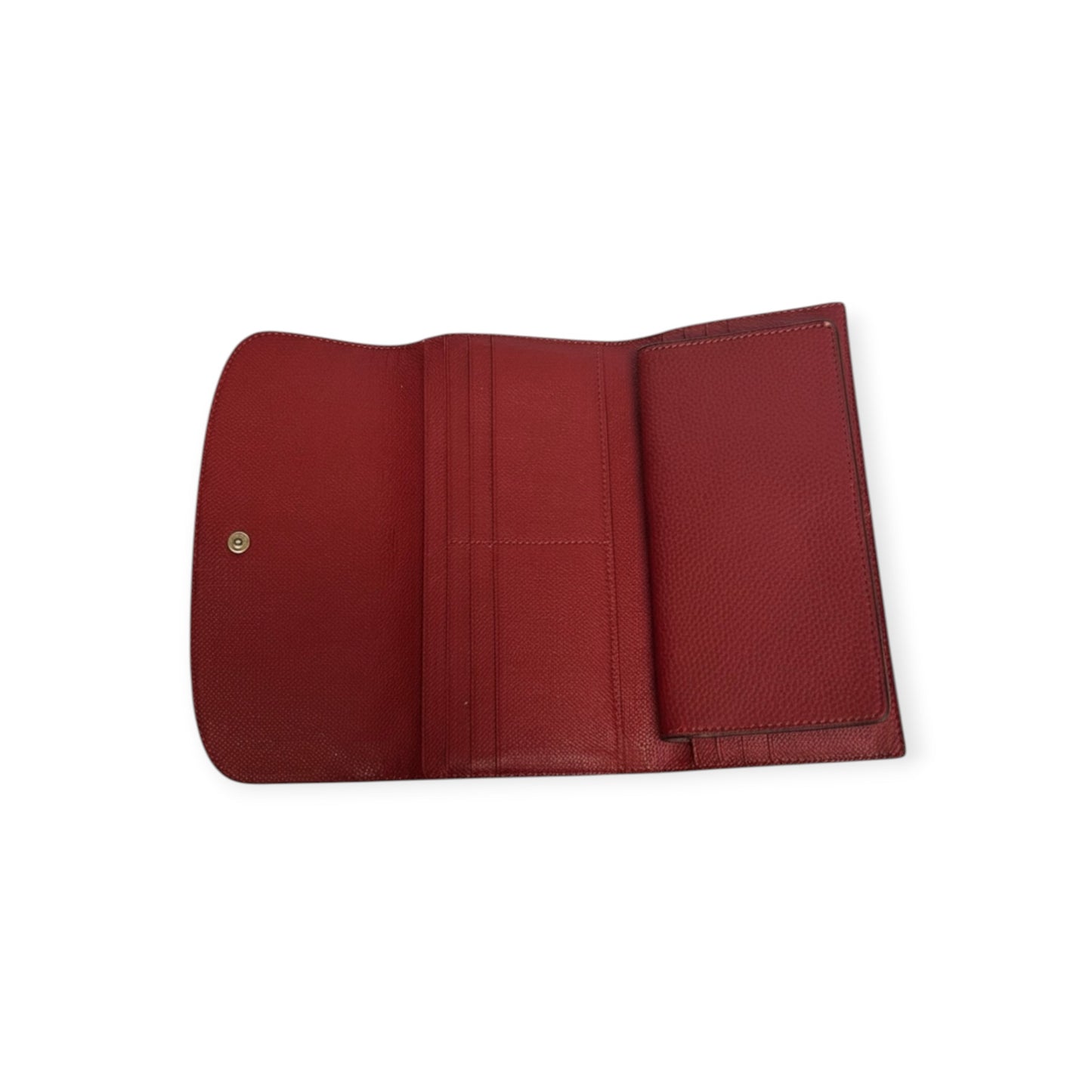 Pebbled Leather Checkbook Wallet