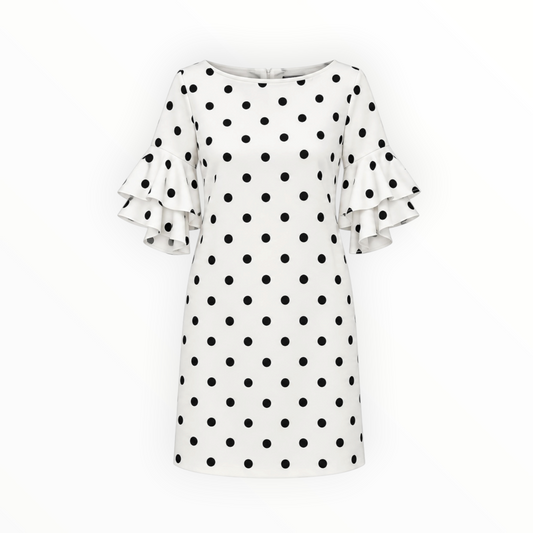 Polka Dot Ruffle Sleeve Dress size 10