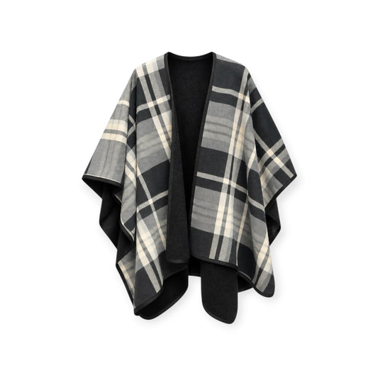 Plaid Open Front Poncho OS NEW WITH TAGS