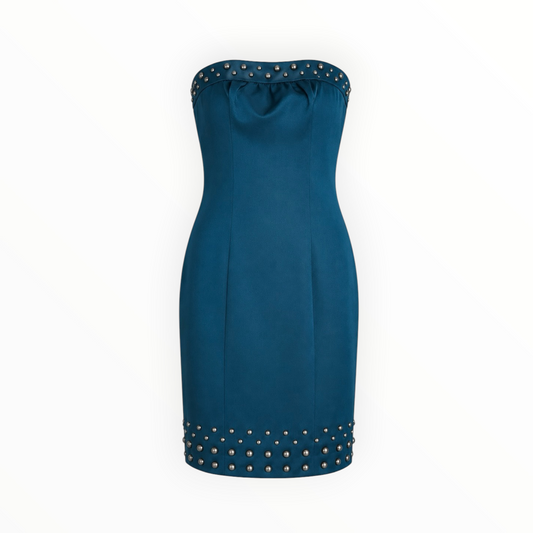 Studded Strapless Midi Dress size 4 NEW WITH TAGS