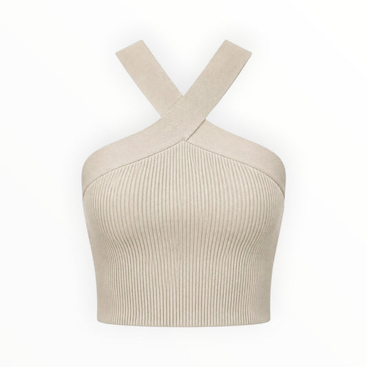 Sculpt Knit Cross Crop size M NEW WITH TAGS
