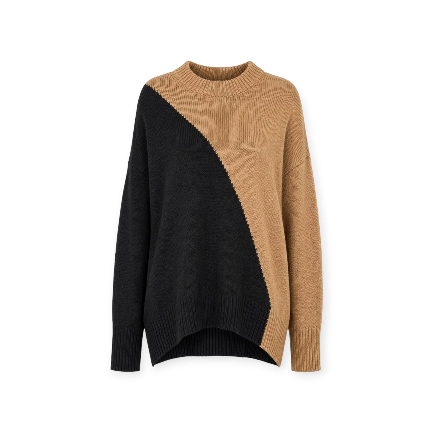 Diagonal Colour-Block Sweater size L