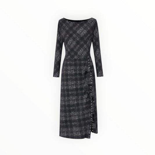 Printed Lace Up Dress size 50