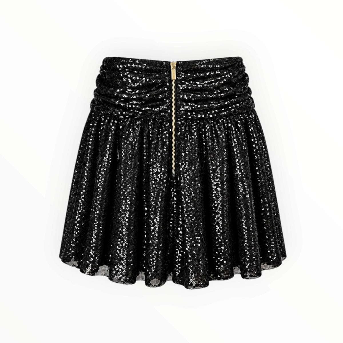 Sequin Ruched Mini Skirt size 42(S)