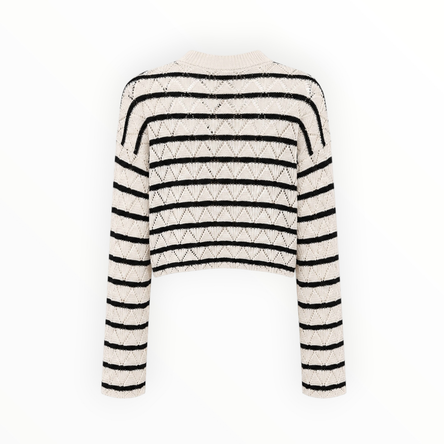 Striped Open Knit Sweater & Pants Set size S