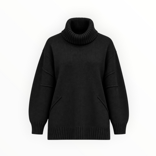 Oversized Chunky Knit Turtleneck Sweater size XS