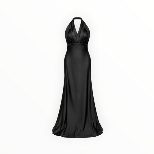 Satin Halter Maxi Dress size M