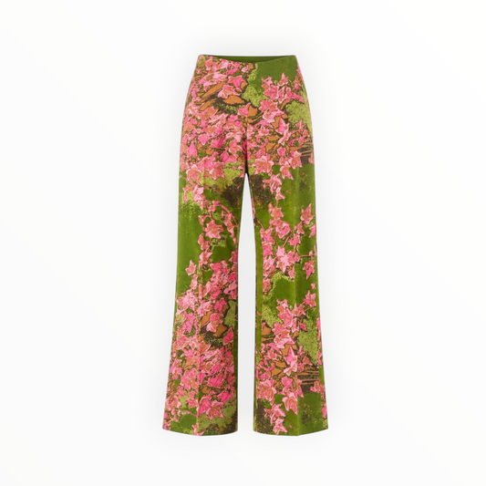 Floral Straight-Leg Pants size 42