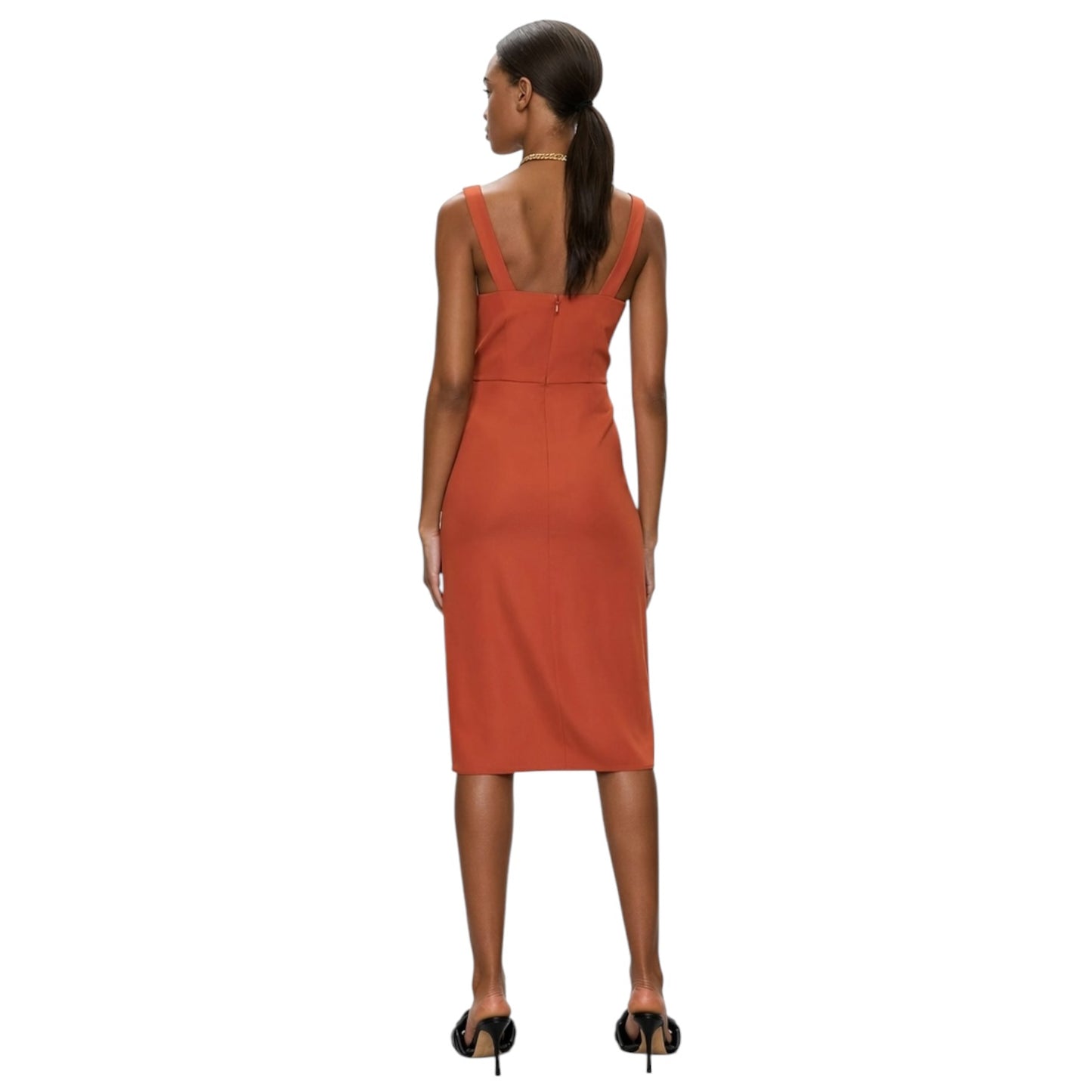 Square-Neck Midi Dress size 0