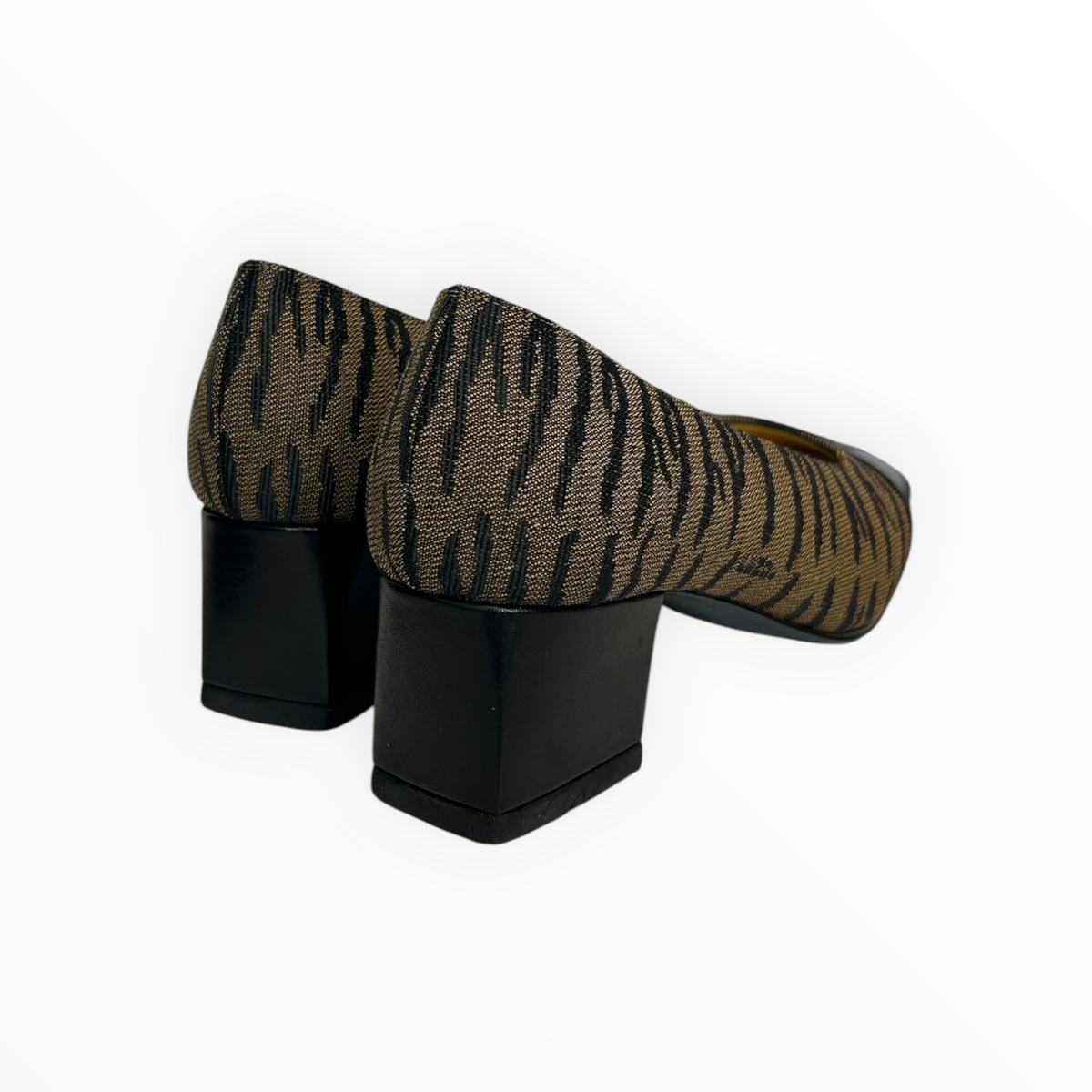 Zucca Print Block Heel Pumps size 36.5
