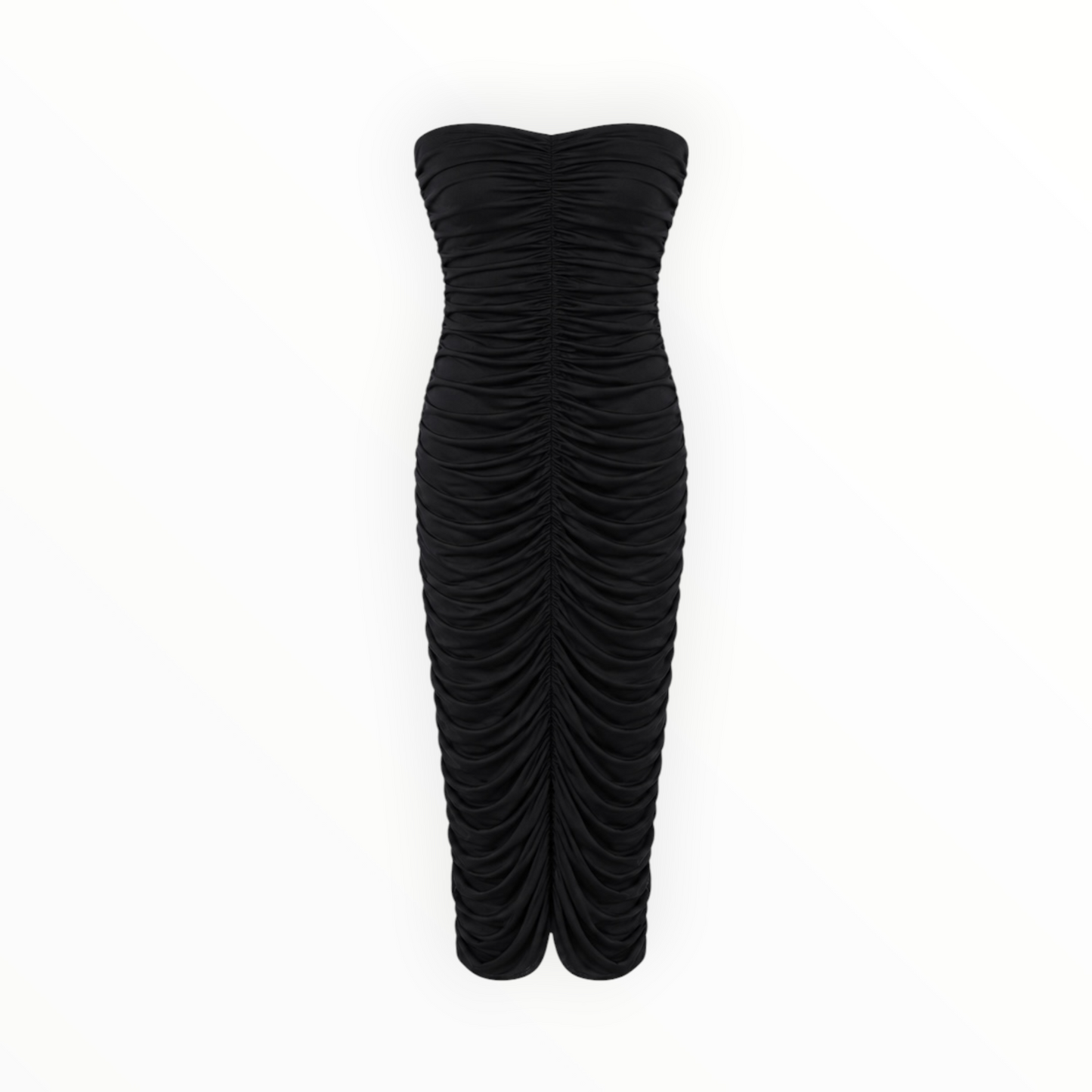Ruched Strapless Midi Dress size S