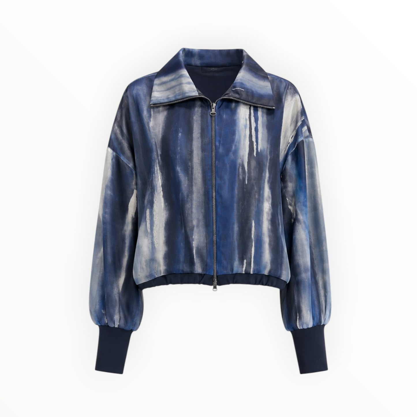 Watercolor Print Bomber Jacket size 8