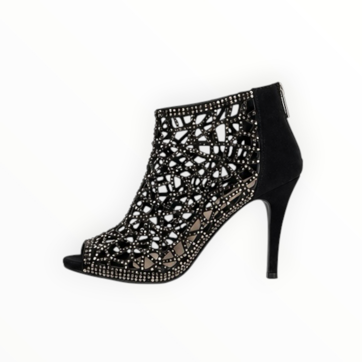 Rhinestone Cutout Peep-Toe Heels size 39