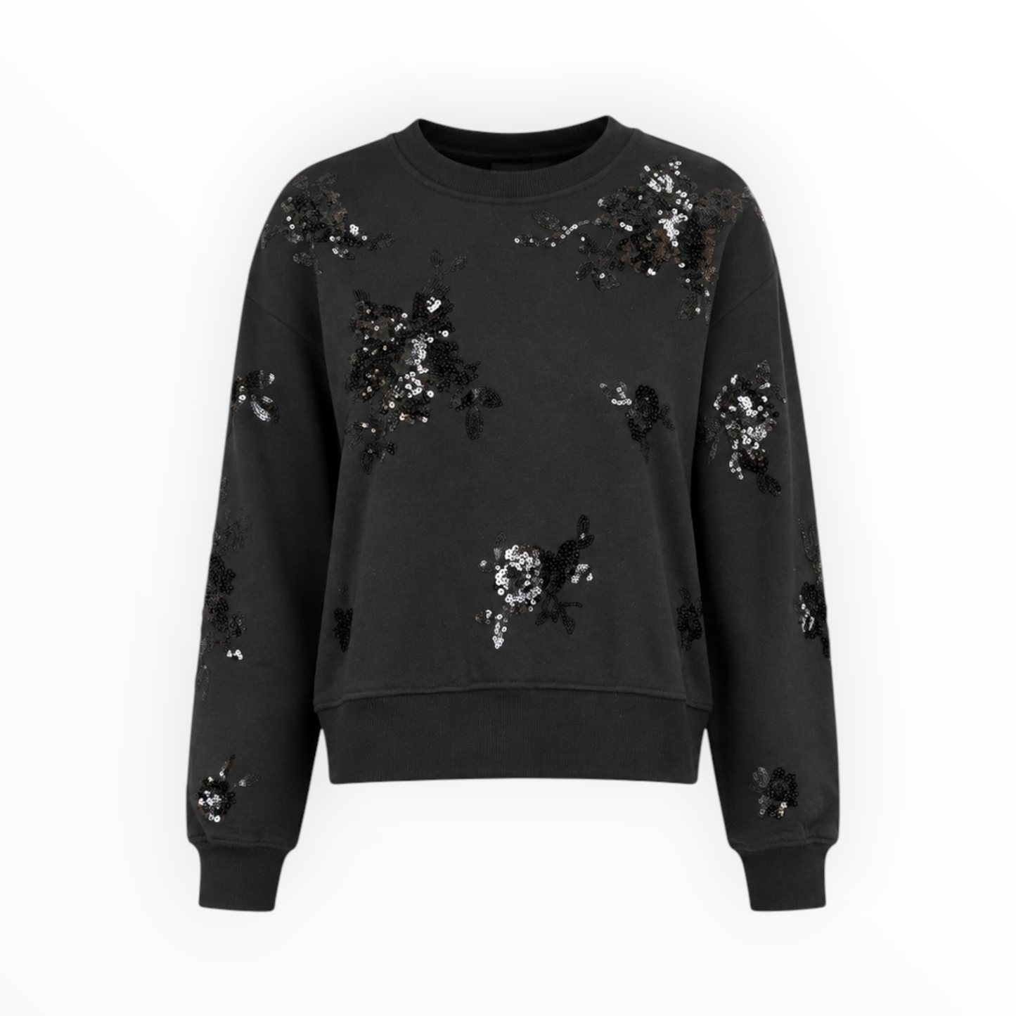 Floral Sequin Crewneck Sweater size S