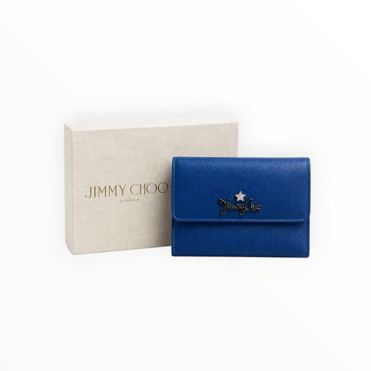 Pebbled Leather Flap Cardholder