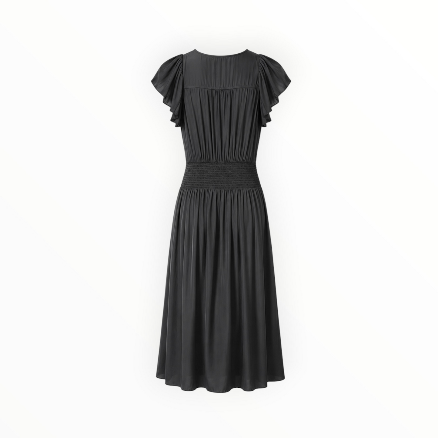 Smocked Waist Flutter Sleeve Dress size S