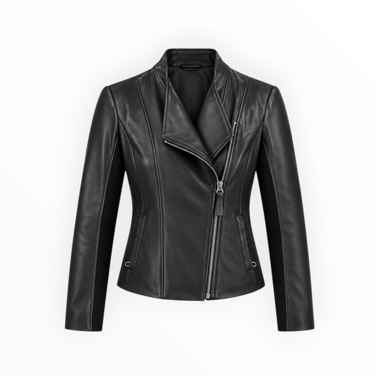 Leather Asymmetrical Moto Jacket size S