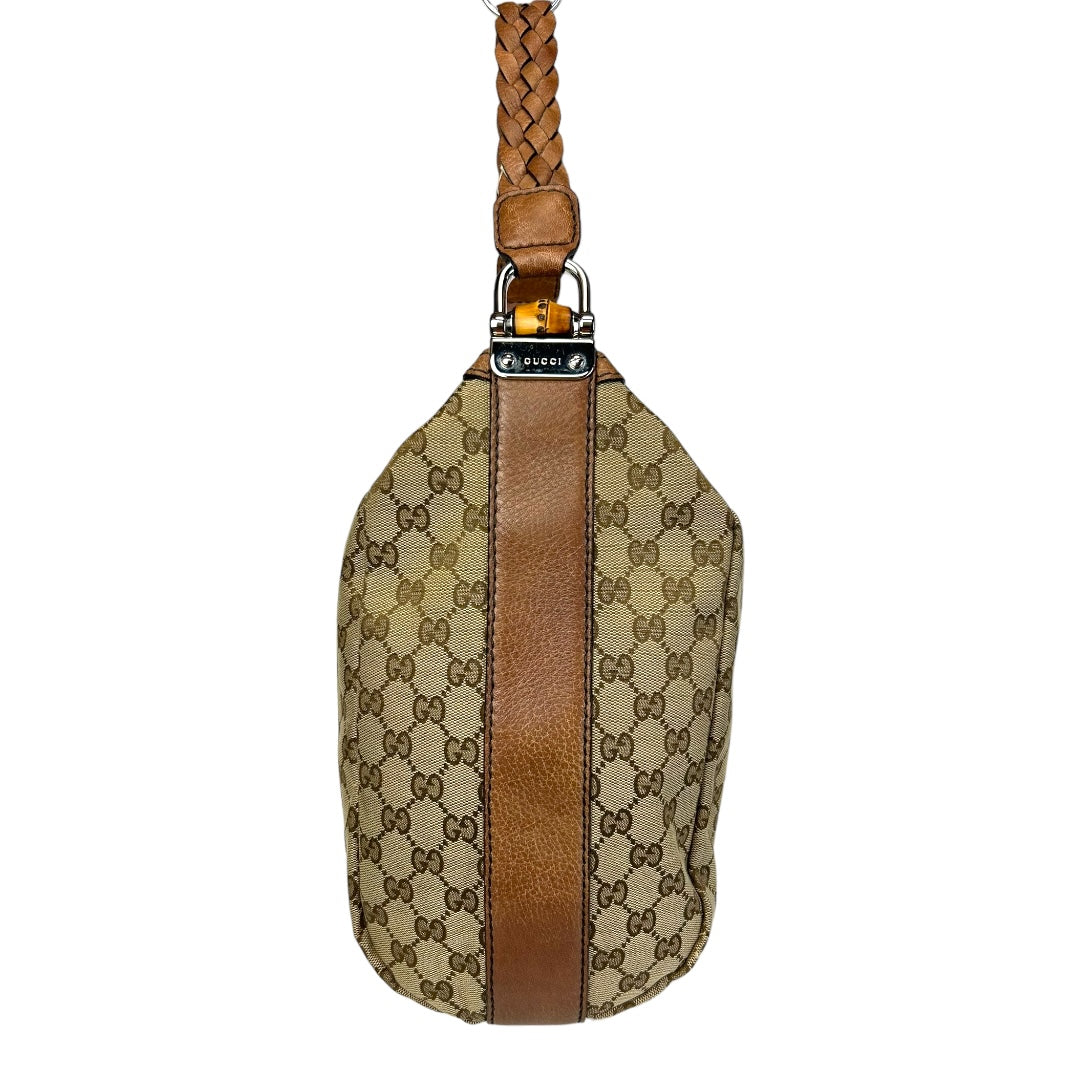 GG Canvas Bamboo Bar Hobo