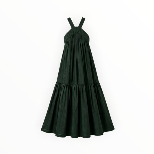 Cross-Back Tiered Maxi Dress size S NEW WITH TAGS
