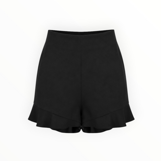 High-Waisted Ruffle Hem Shorts size L NEW WITH TAGS