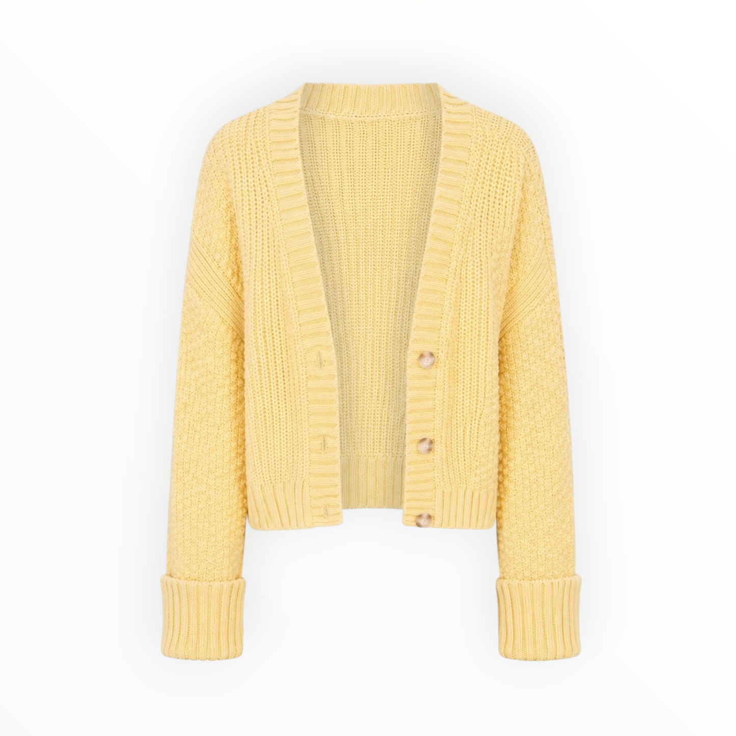 Chunky Knit Button Cardigan size S