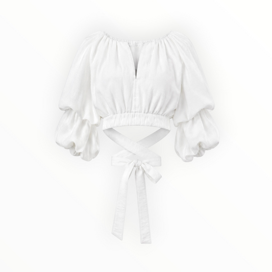 Puff Sleeve Tie Back Blouse size 10