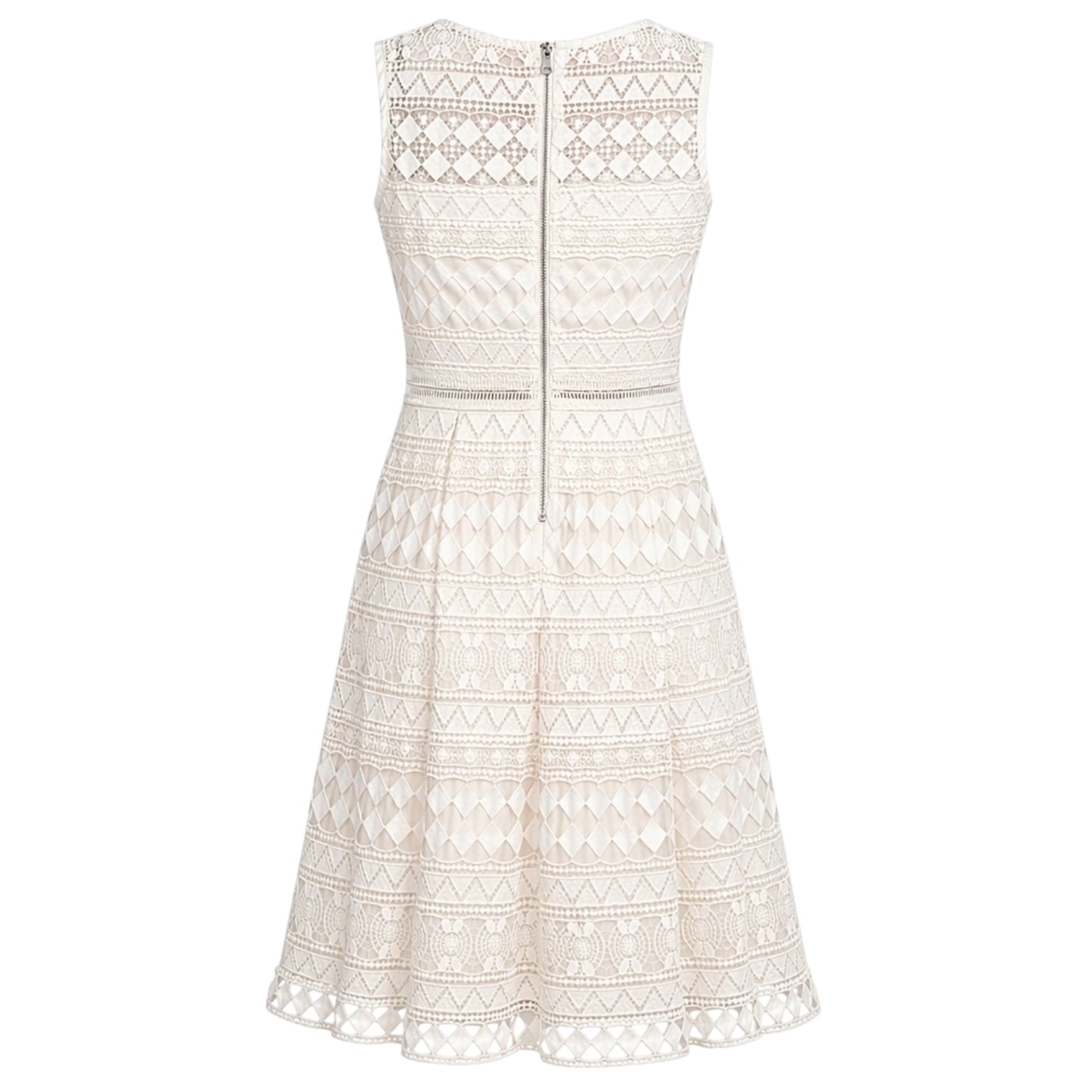 Geo Lace Fit & Flare Dress size L