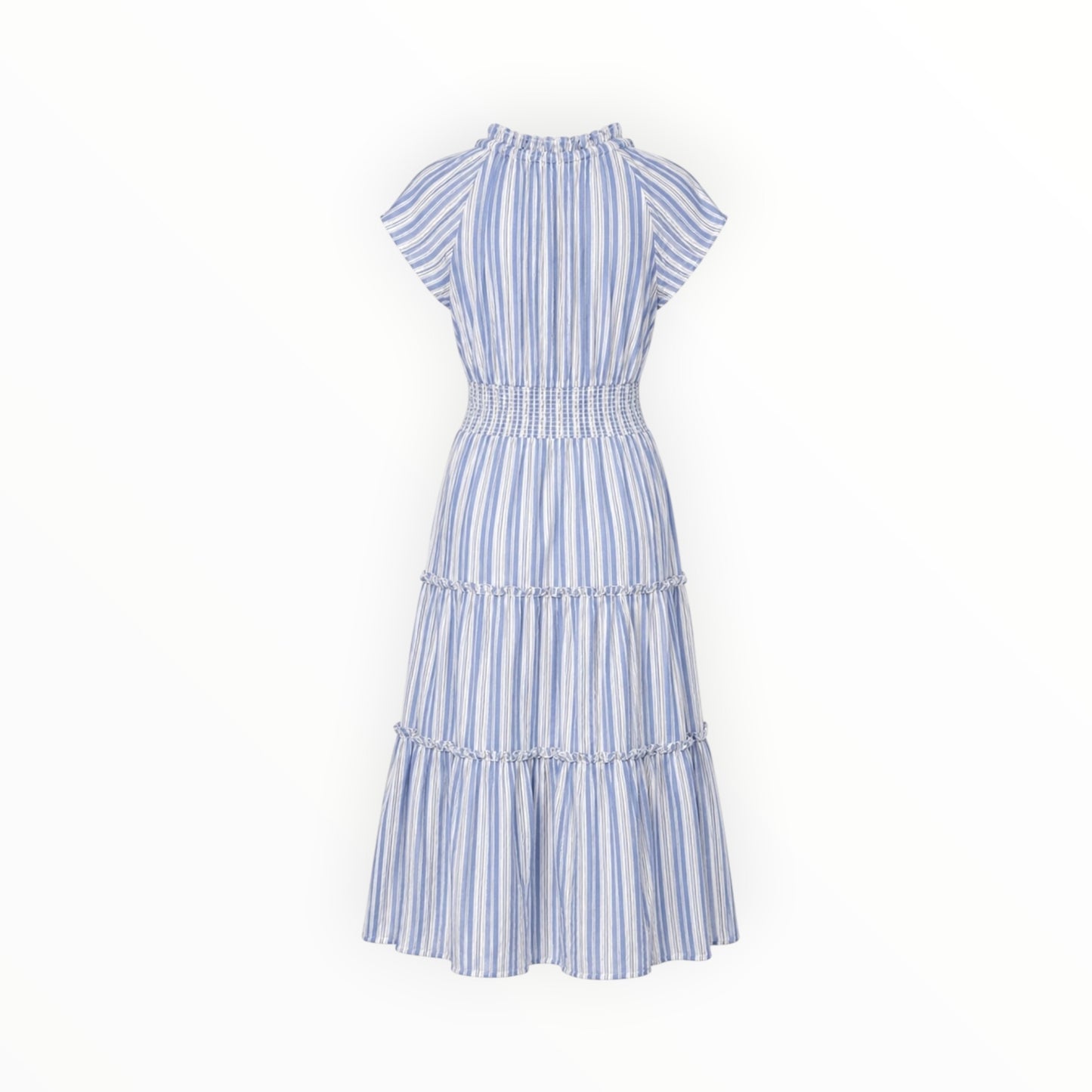 Stripe Tiered Midi Dress size L