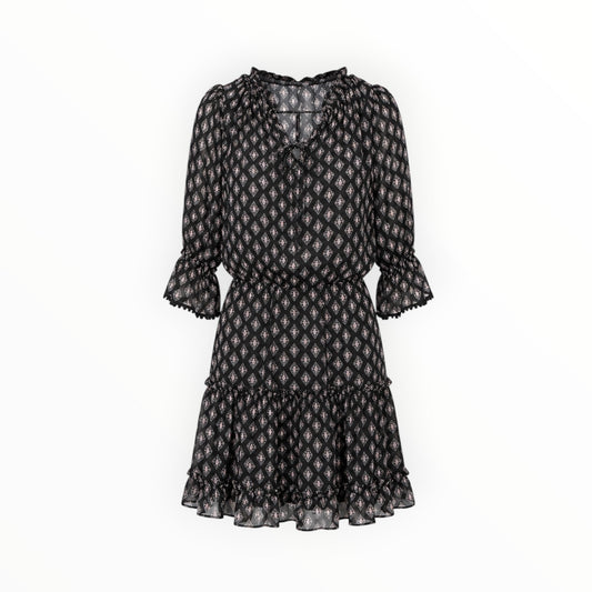 Diamond Print Chiffon Mini Dress size M
