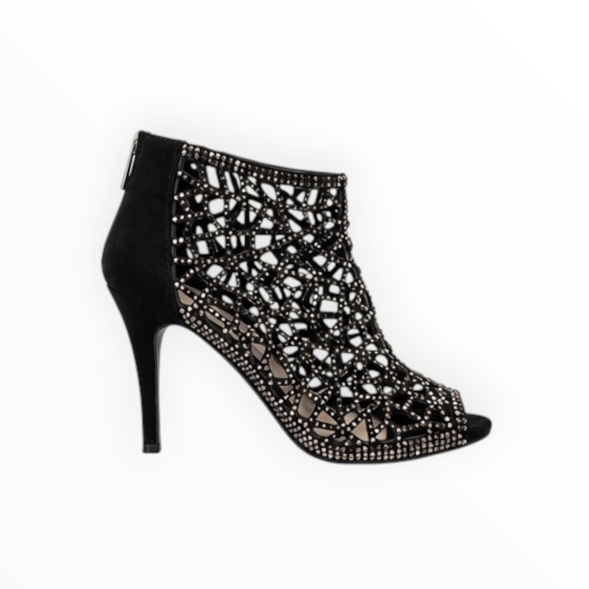 Rhinestone Cutout Peep-Toe Heels size 39