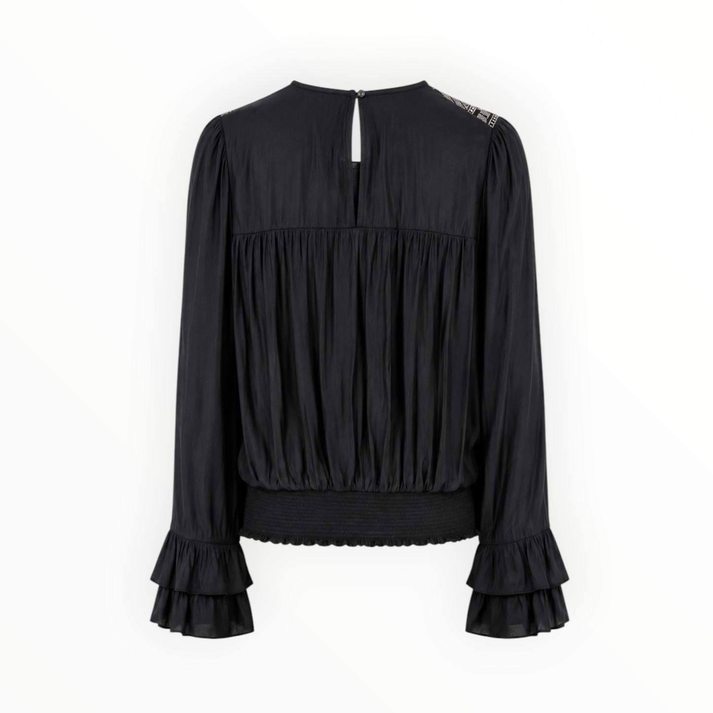 Embroidered Detail Peasant Blouse size S