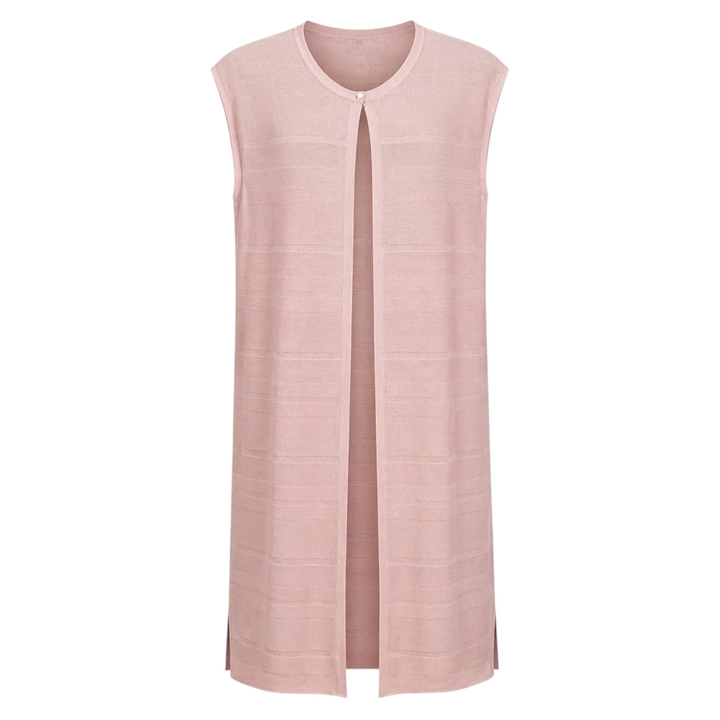 Ribbed Knit Longline Vest size M