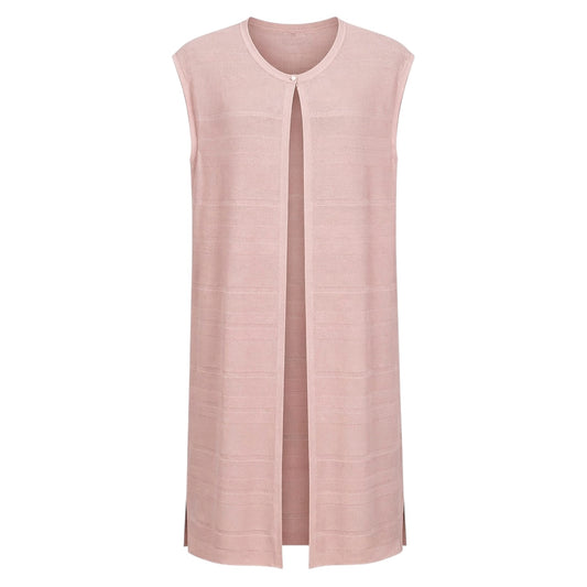 Ribbed Knit Longline Vest size M