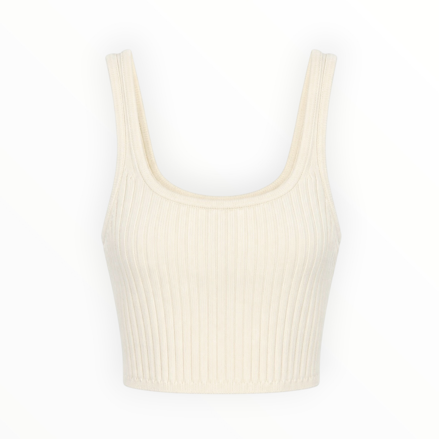 Ribbed Knit Cropped Tank Top size M