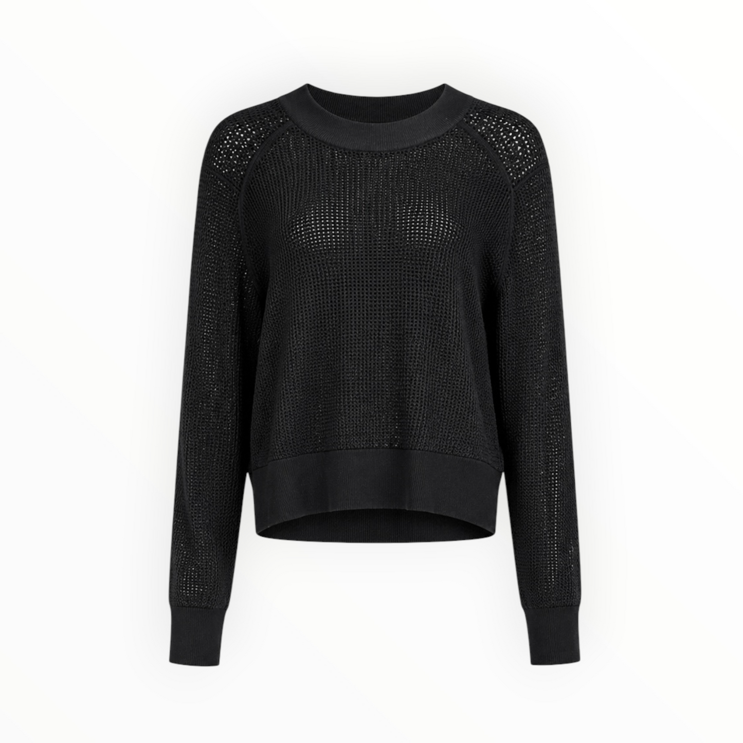 Open-Knit Crewneck Sweater size S