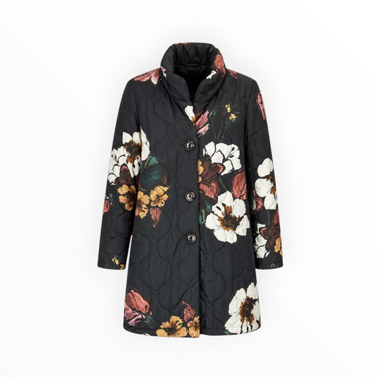 Floral Quilted Coat One Size NEW WITH TAGS