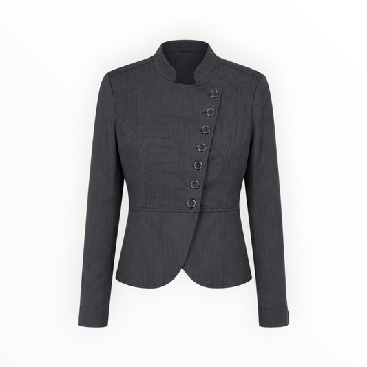 Pinstripe Asymmetrical Button Blazer size L