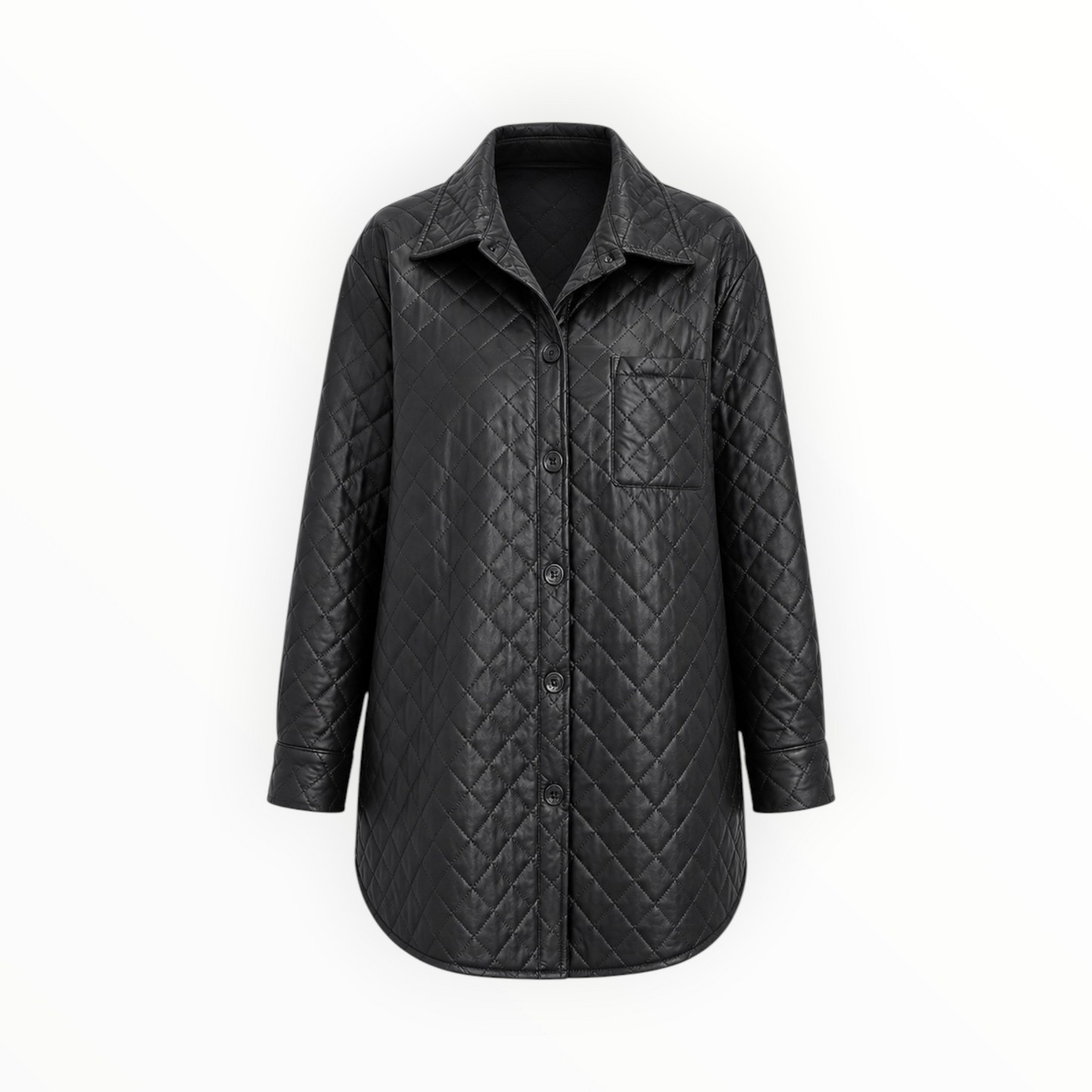 Diamond-Quilted Shirt Jacket size XXL