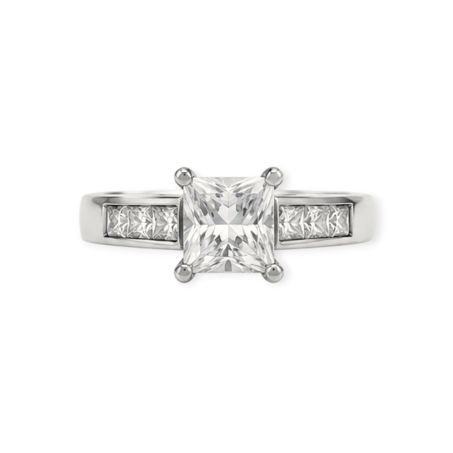 925 Princess-Cut Solitaire Ring size 6