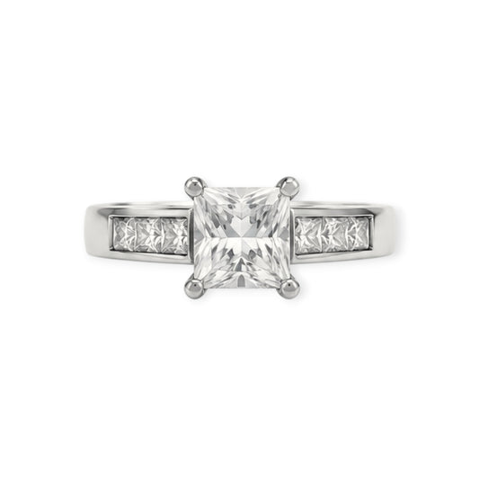 925 Princess-Cut Solitaire Ring size 6
