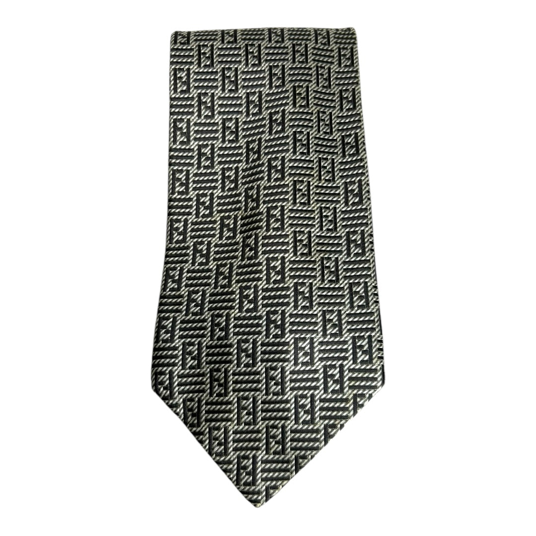 Silk logo tie