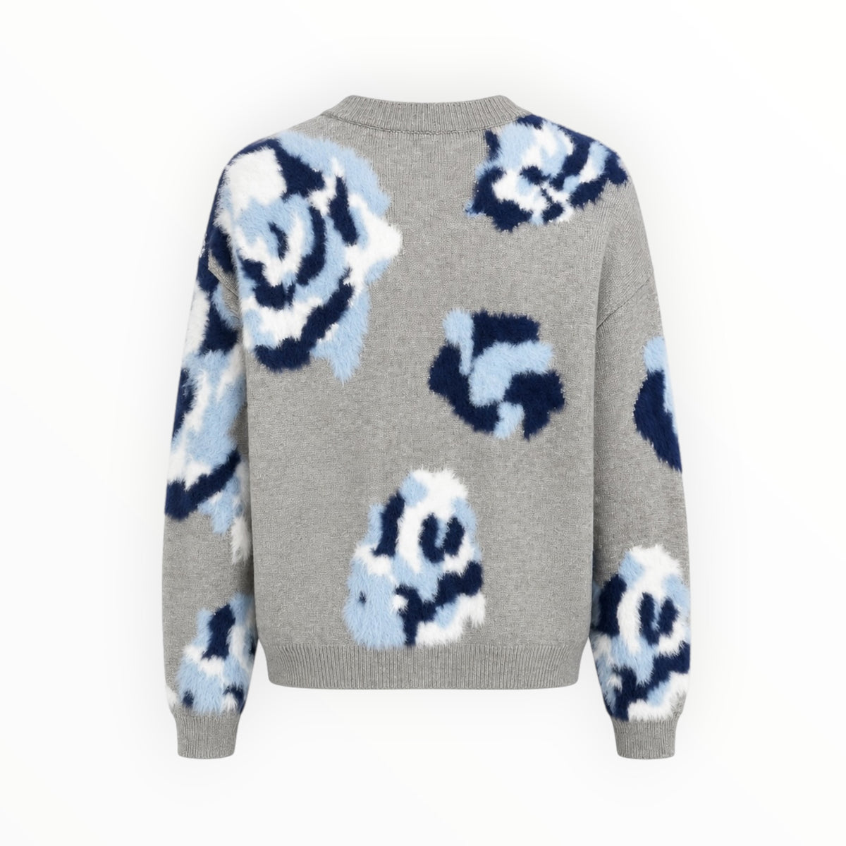 Fuzzy Floral Sweater size L