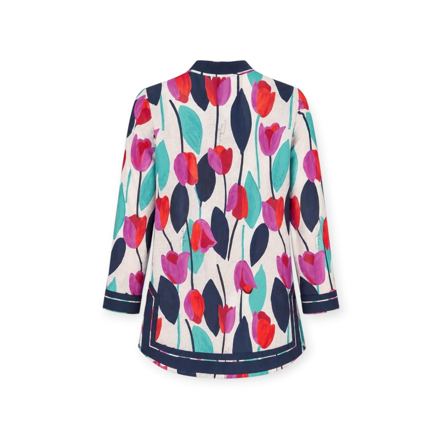 Floral Print 3/4 Sleeve Tunic Top size 8