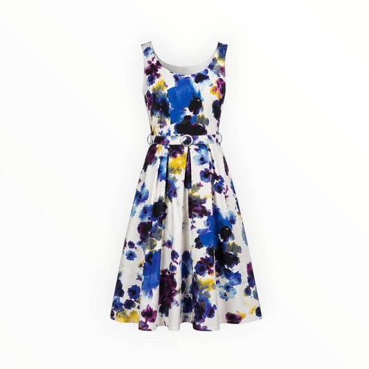 Floral Watercolor Fit & Flare Dress size 10
