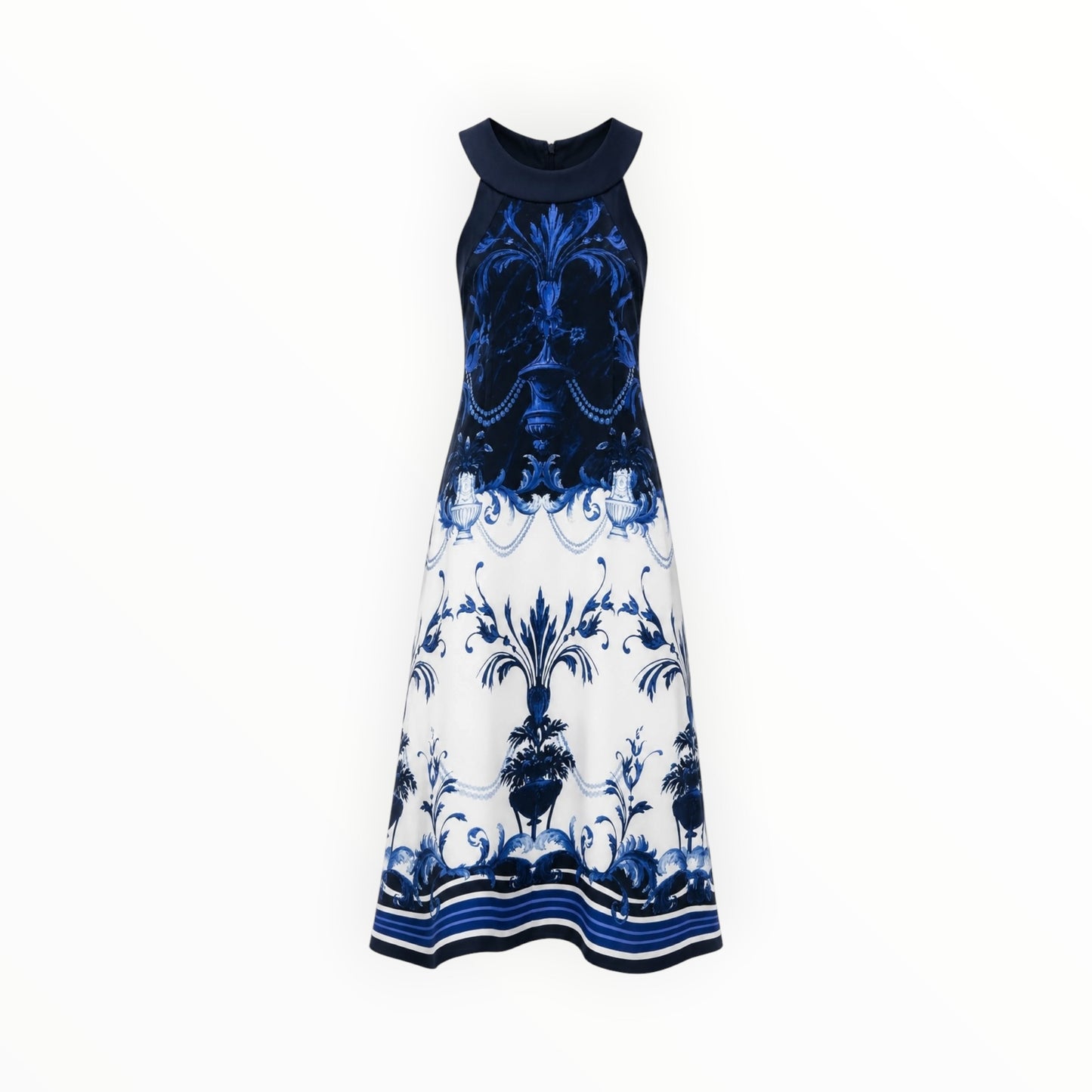 Baroque Print Halter Dress size 1(XS)